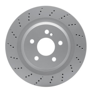 Mercedes-Benz CL550 Brake Rotor (1) - Rear - R1 Concepts - GEOSPEC Coated Rotor - Drilled - `10-`14